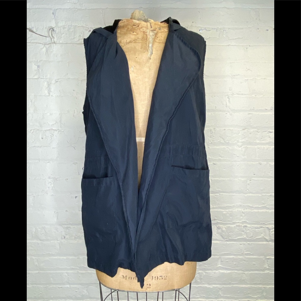 Black Hooded Vest